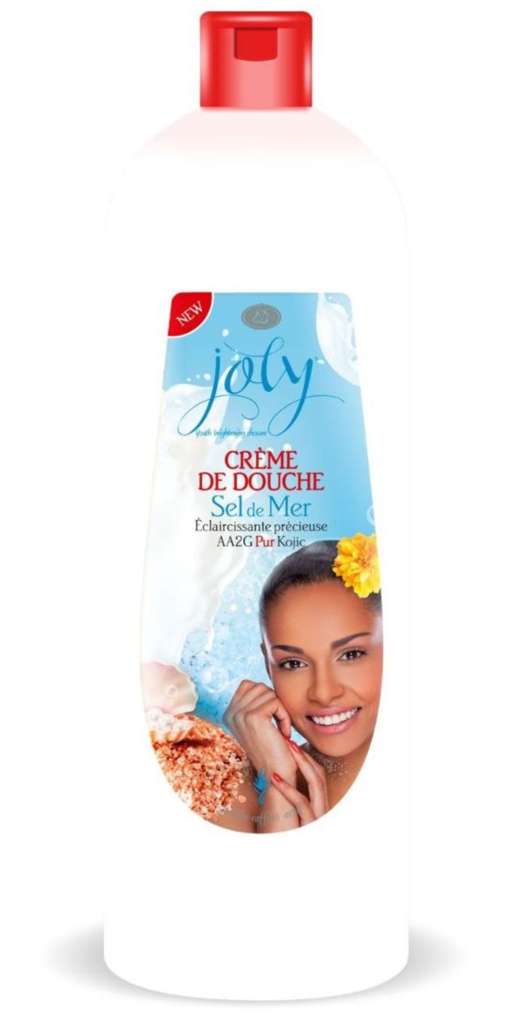 Crème de douche éclaircissante sel de mer pur kojic